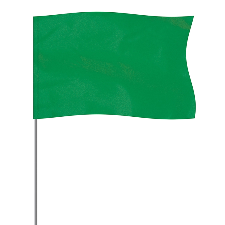 Green 5" x 8" Marker Flag on a 36" Wire 2