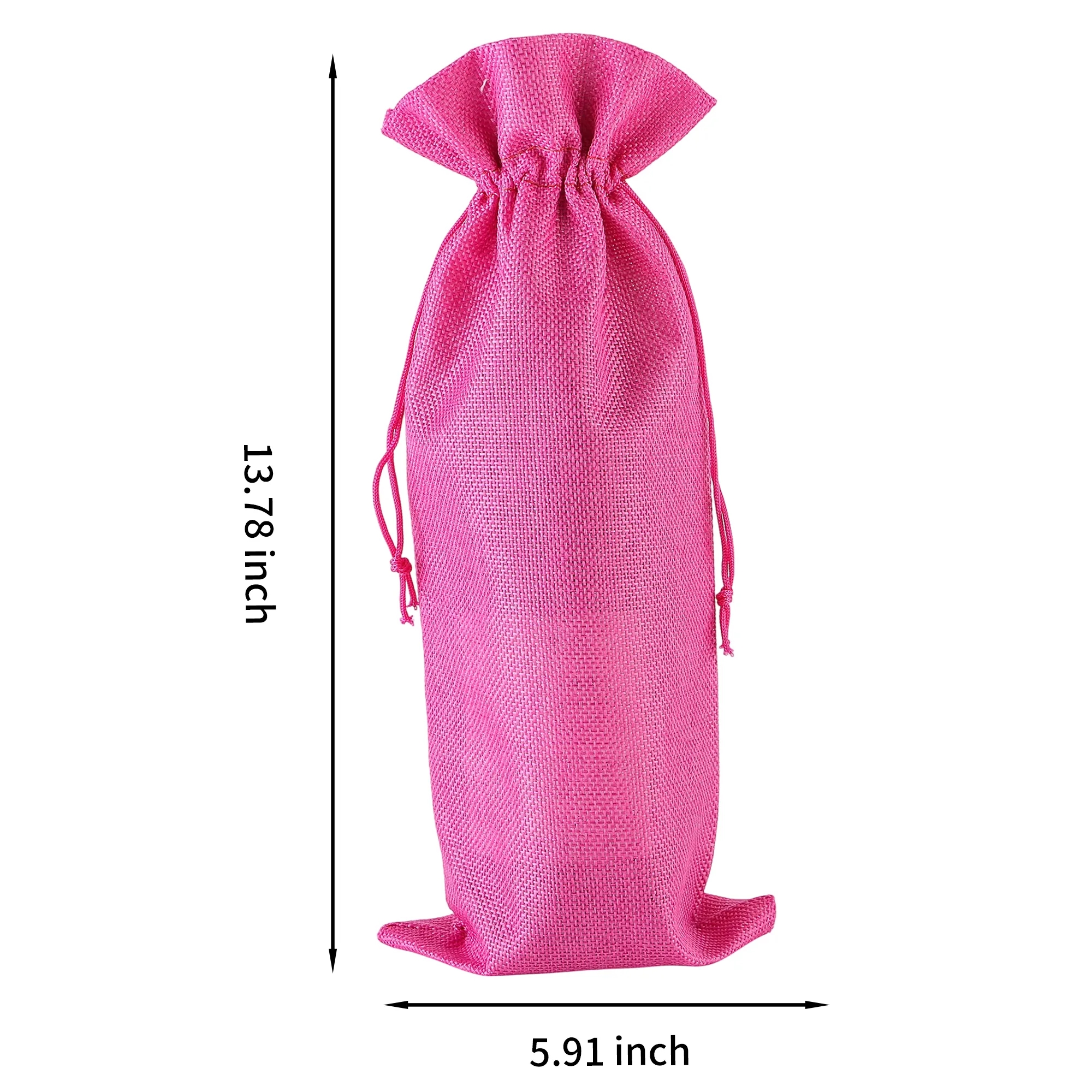 Linen Style Wine Gift Bag 13 Inch 6