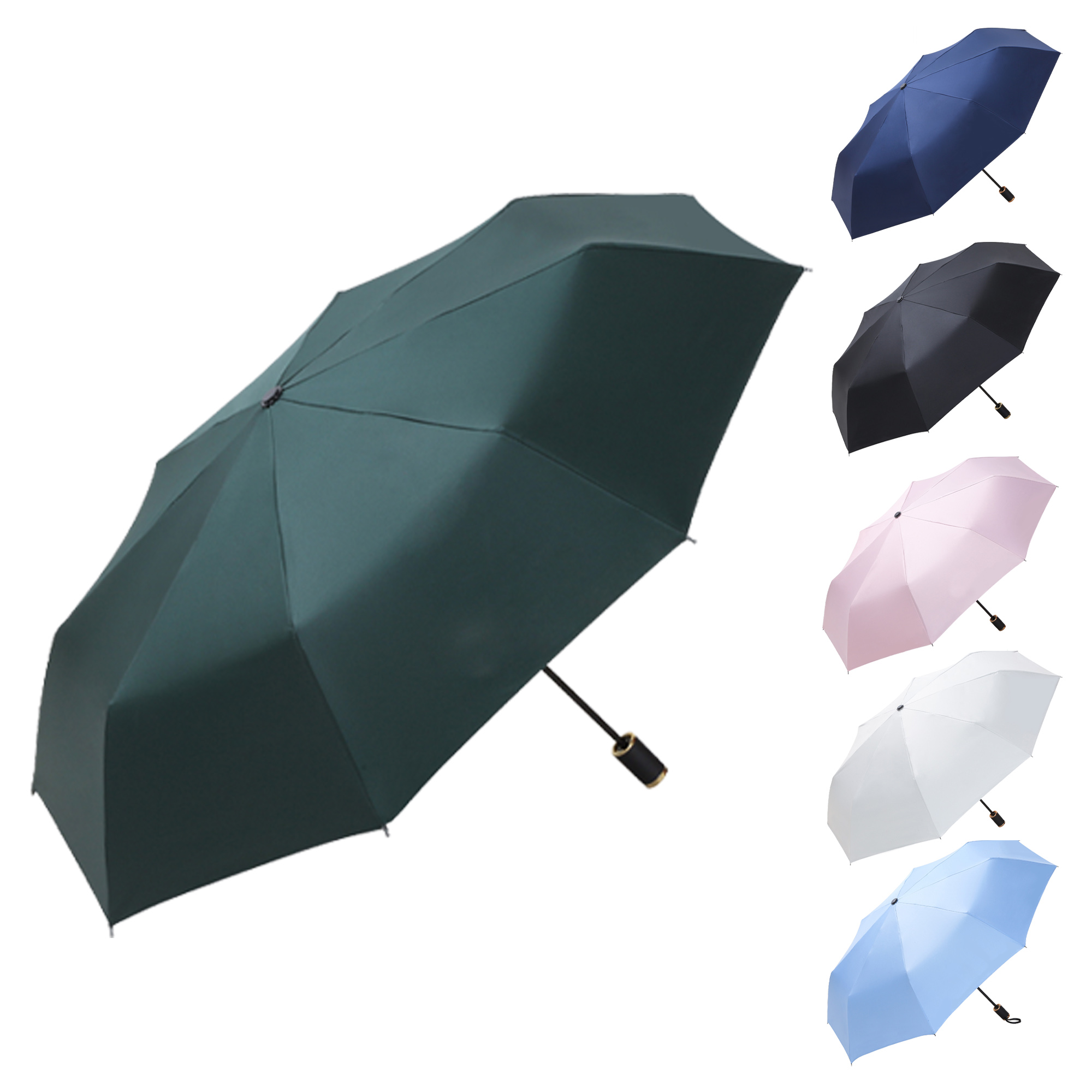 Clear Umbrella Sun Protection Rain Triple Folding Umbrella 2