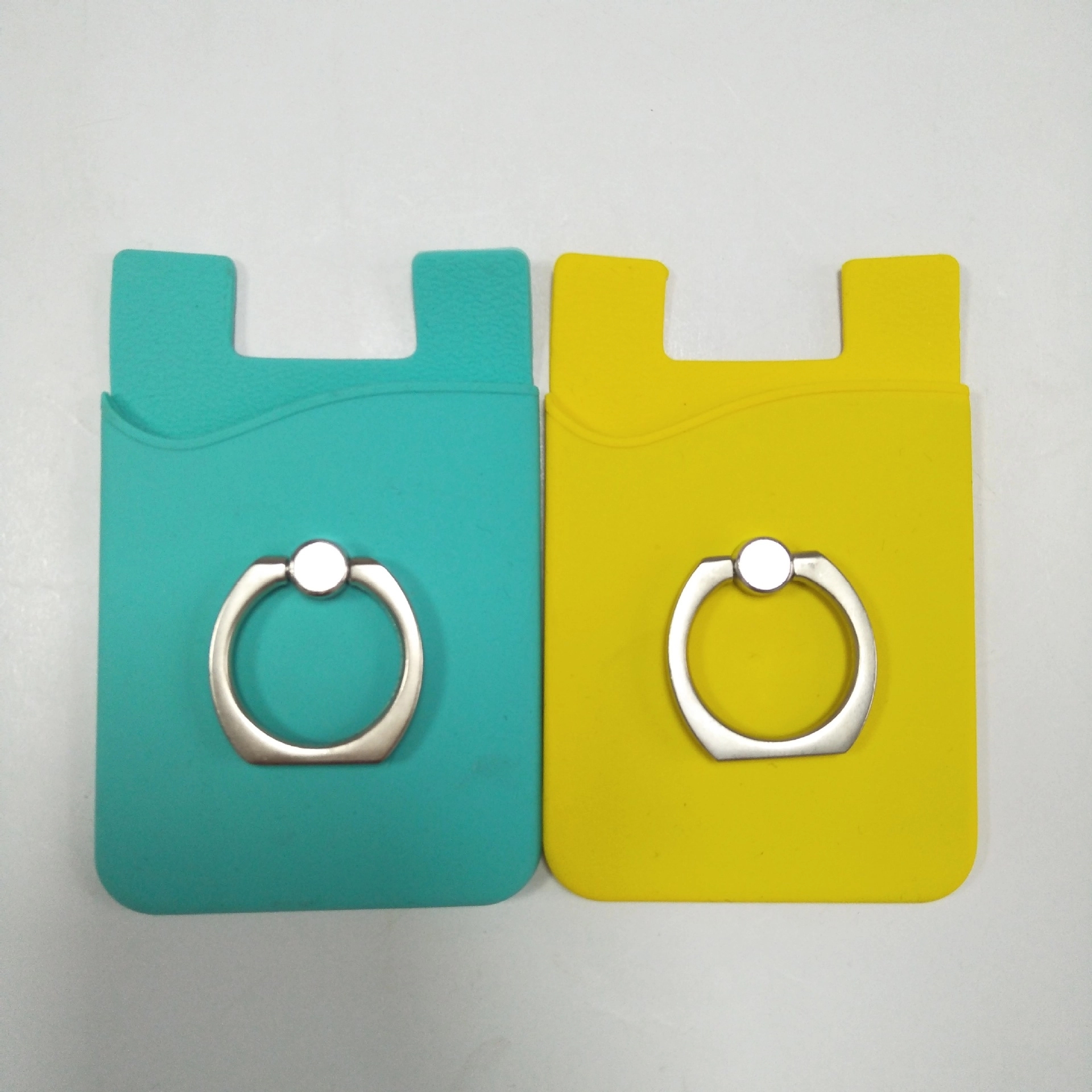 Silicone Card Holder with Metal Ring Phone Stand 3