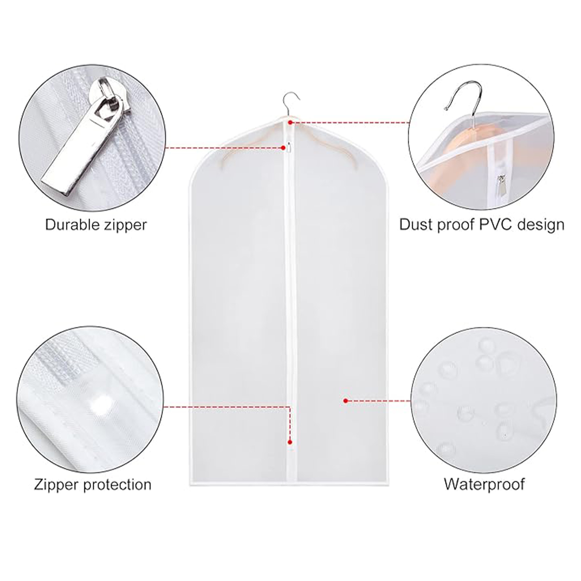 Washable Clear Garment Bag for Storage and Travel 1