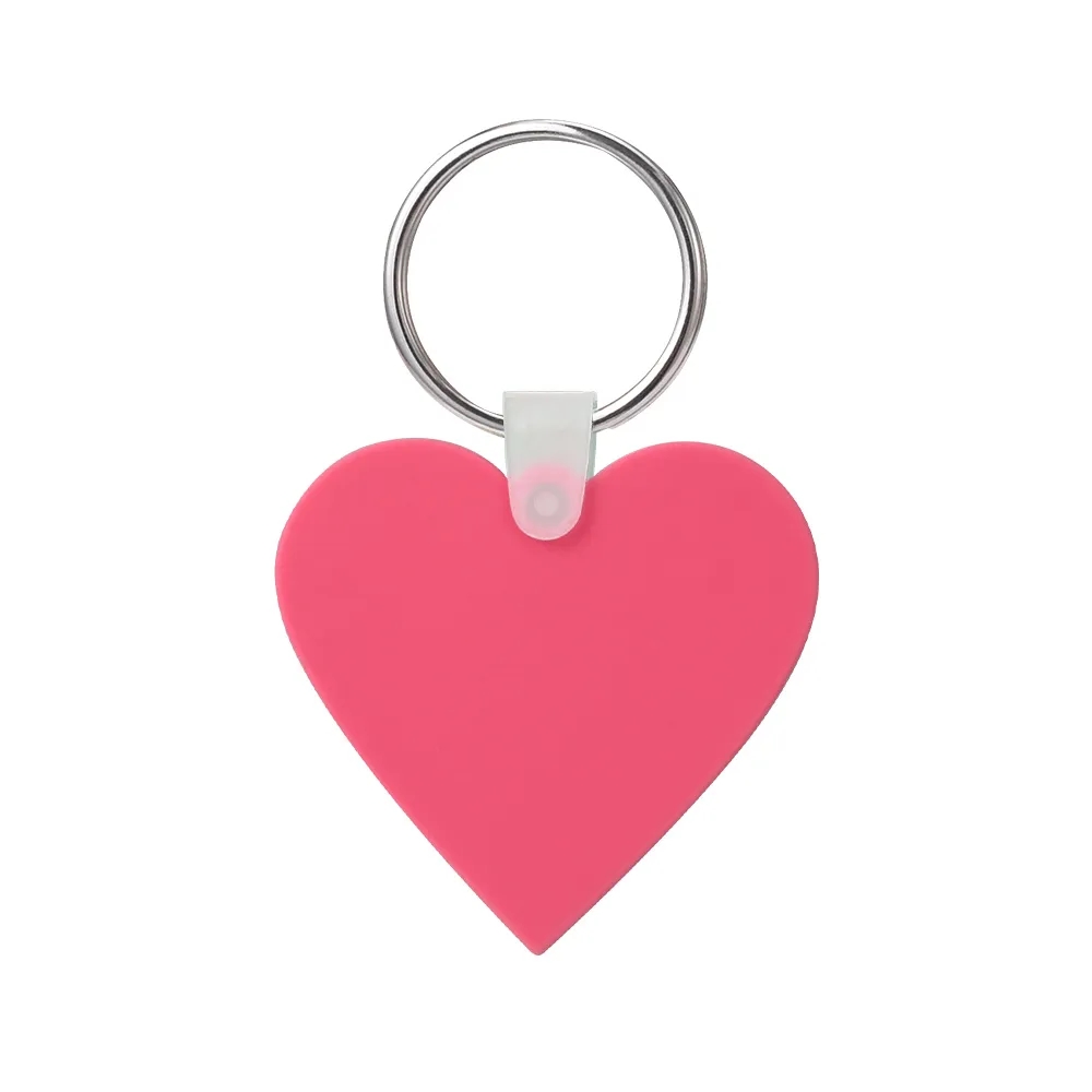 Custom Heart Shaped Silicone Key Tag 7
