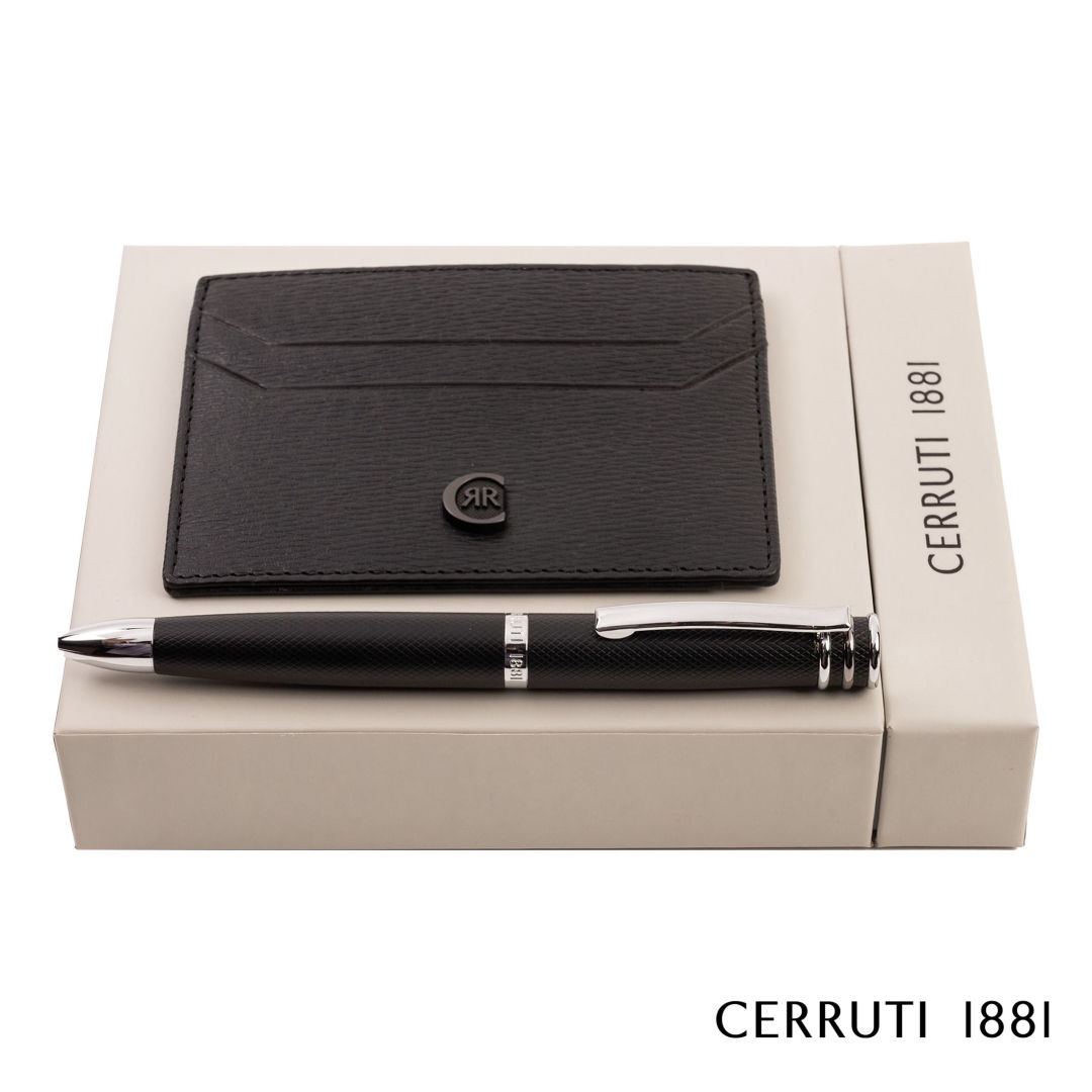 Cerruti 1881® Bond Card Holder & Austin Ballpoint Pen Set 1