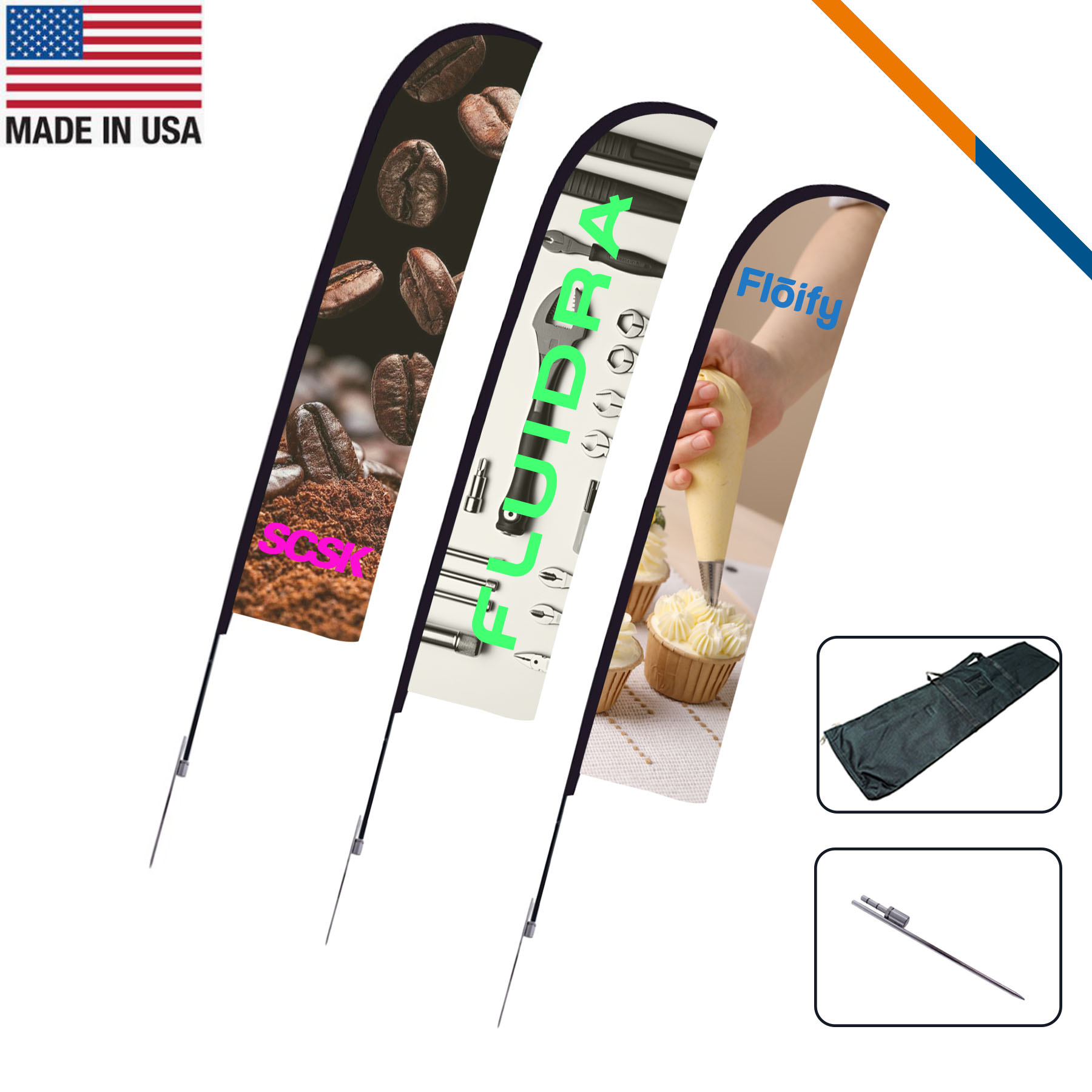 13' Pessi Single-Sided Straight Flag 2