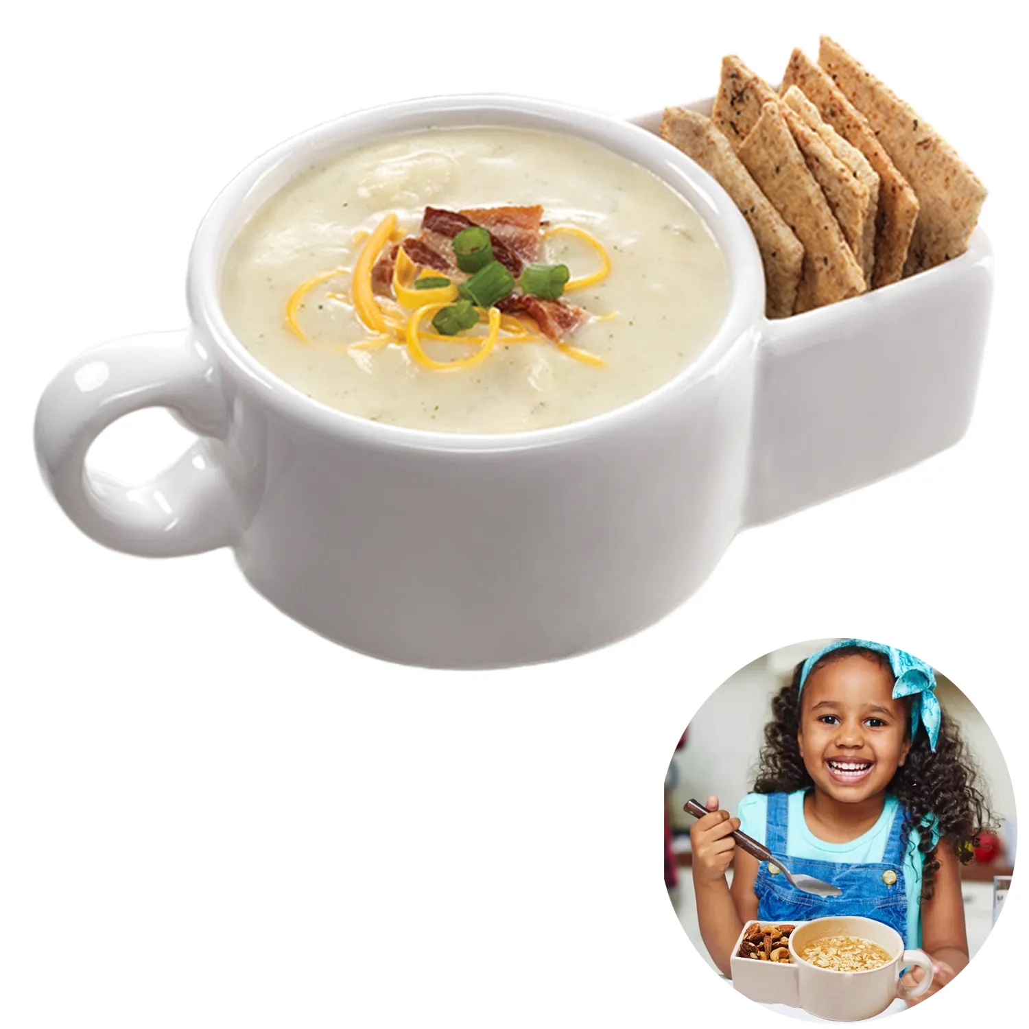 Ceramic Soup Mug With Handle 2