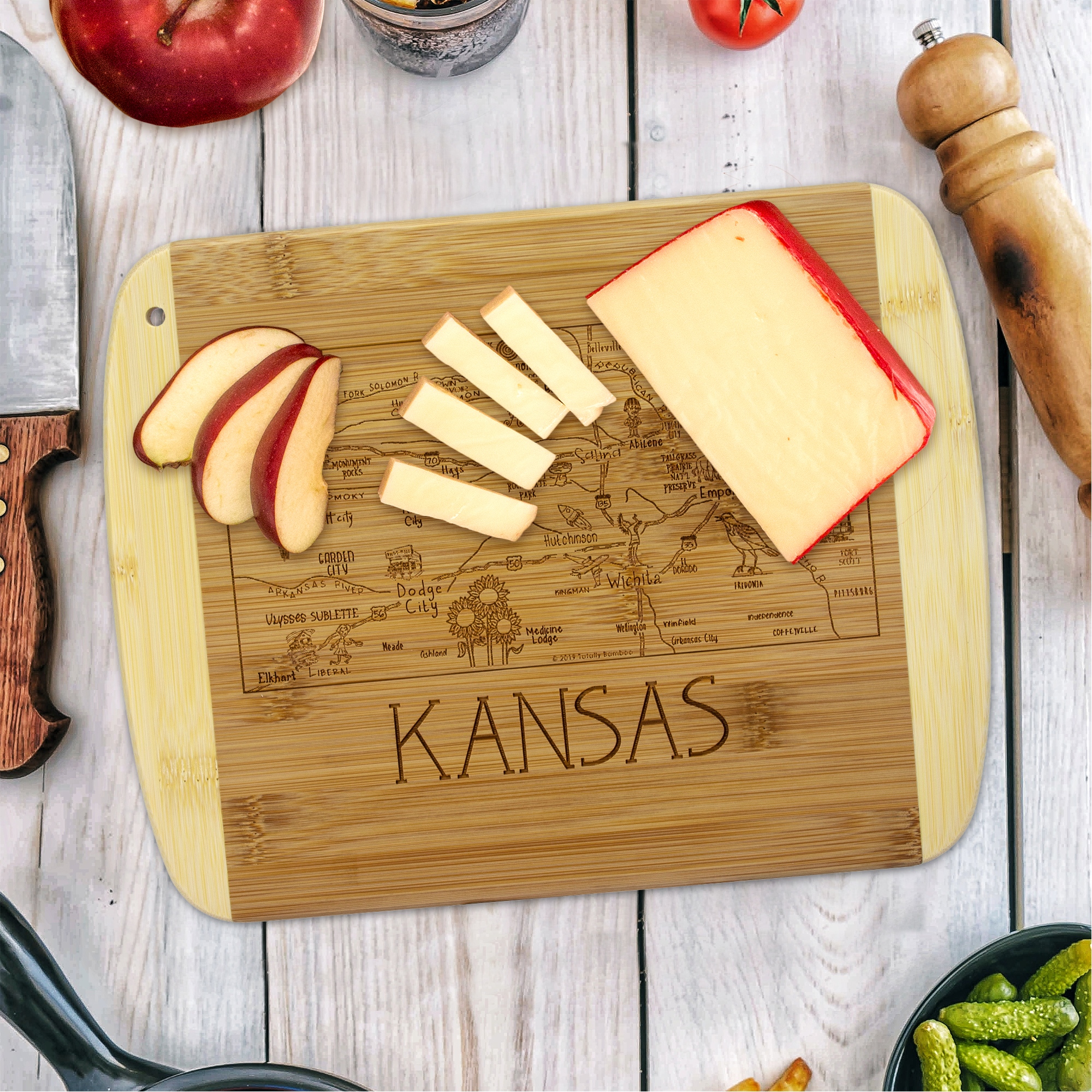 A Slice of Life Kansas Serving & Cutting Board 8