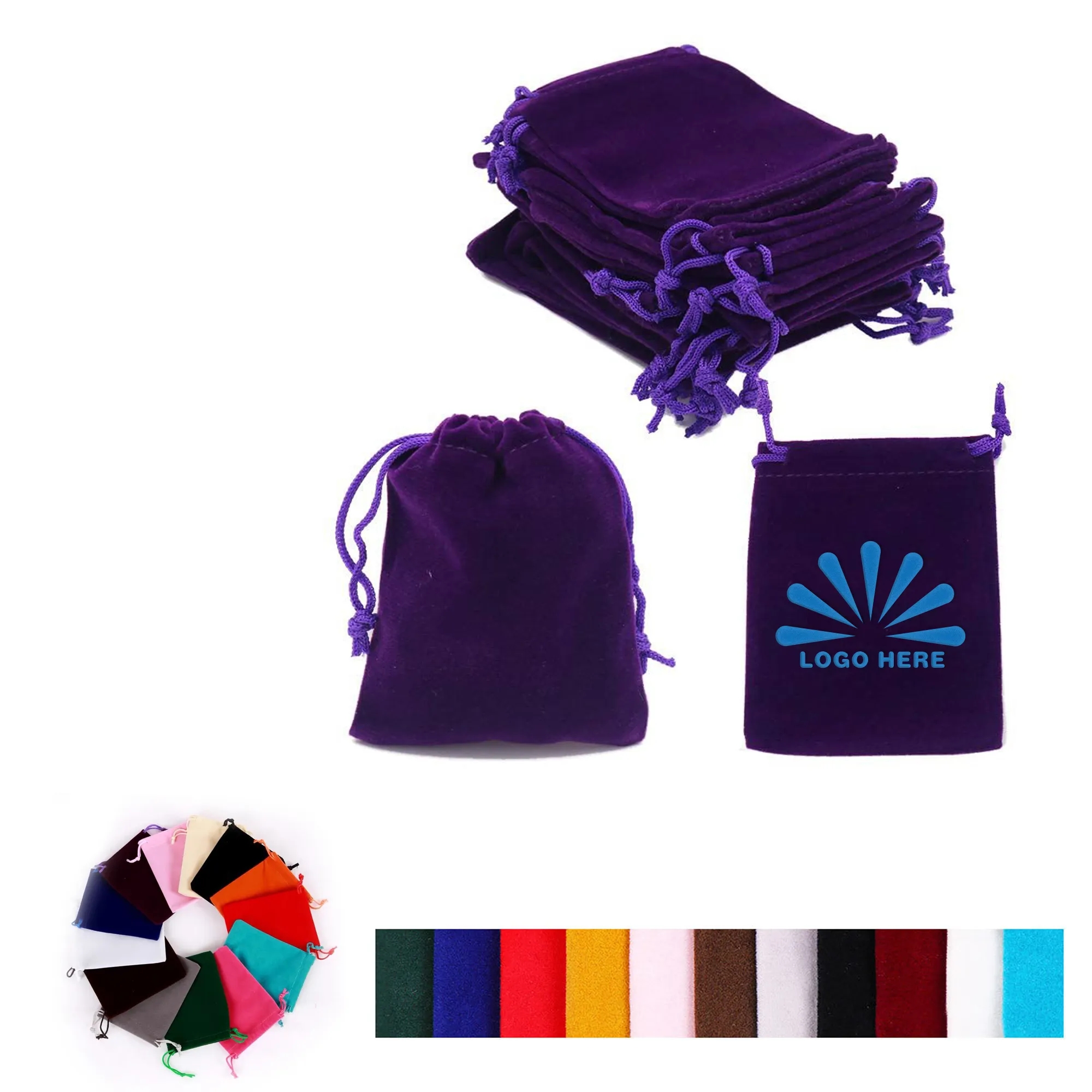 3.9 x 4.7 Inch Velvet Drawstring Gift Bag 2