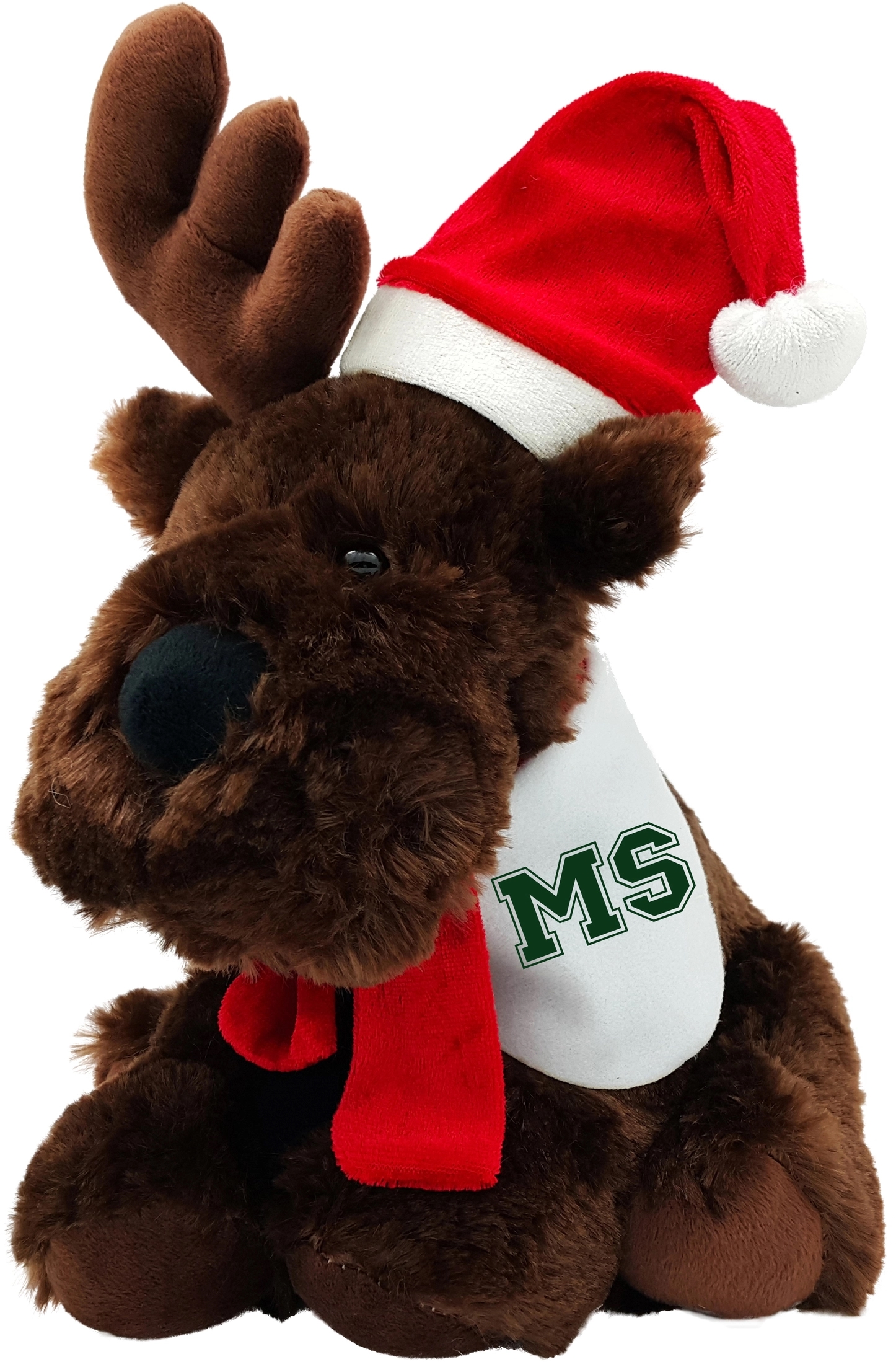 Christmas 8" Brown Plush Moose 3