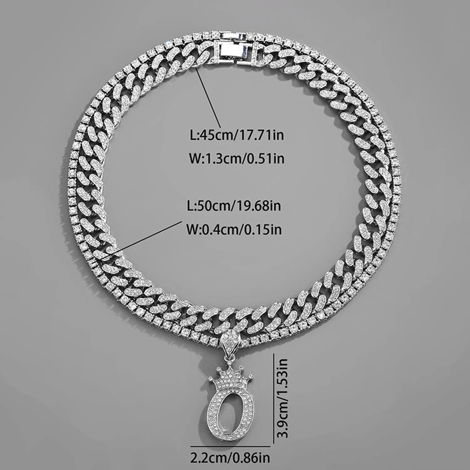 Crown 26 English Pendant Multi Layer Chain Set 7