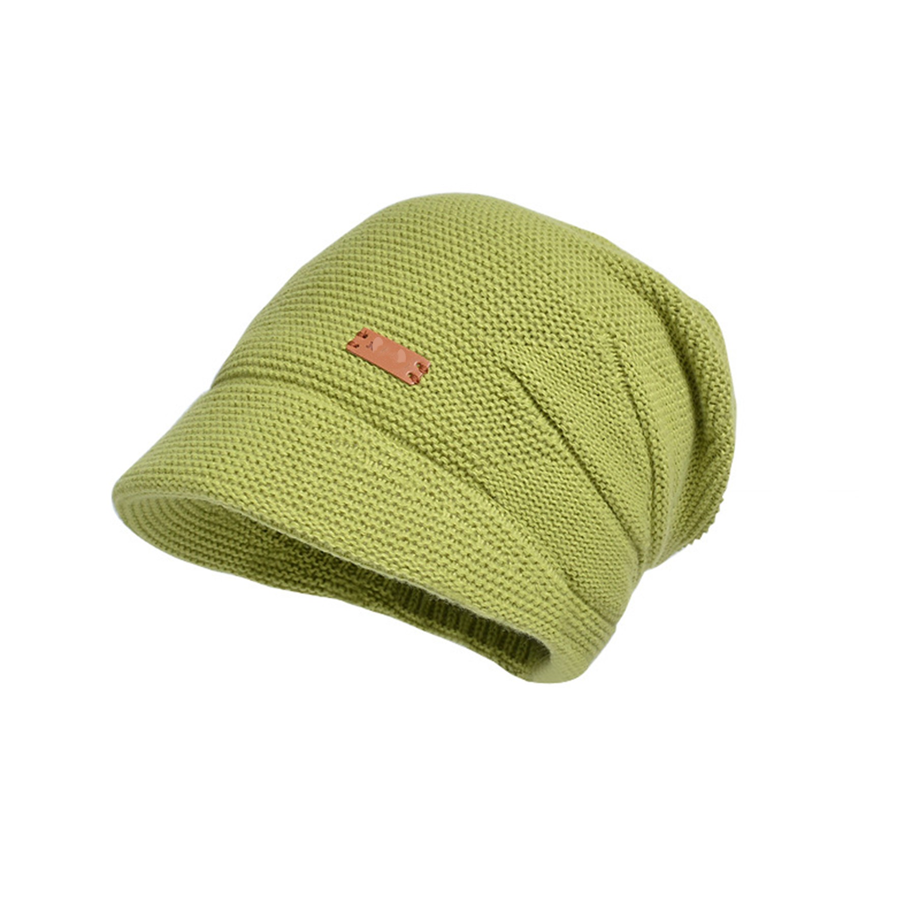 Knit Beanie Cap with Visor 3