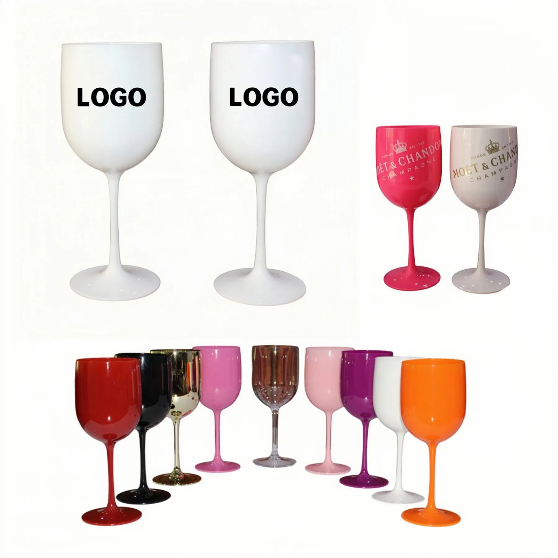 16 oz PP plastic tall wine glass 2