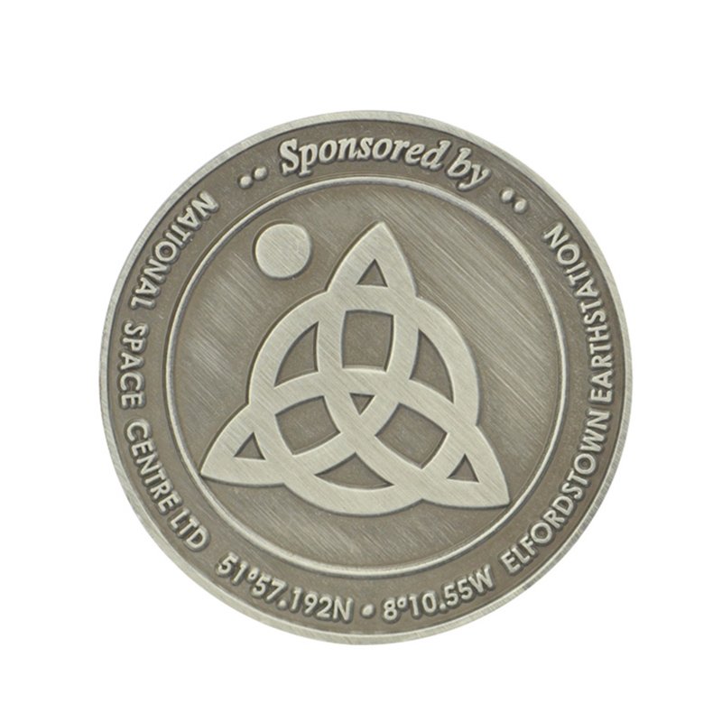 2.75" Brass Challenge Coin - Double Sided - No Color Fill 1