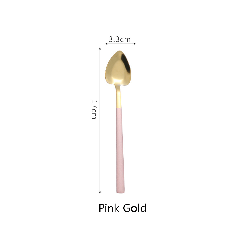 Stainless Steel Heart Coffee Spoons Ice Cream Scoop 5