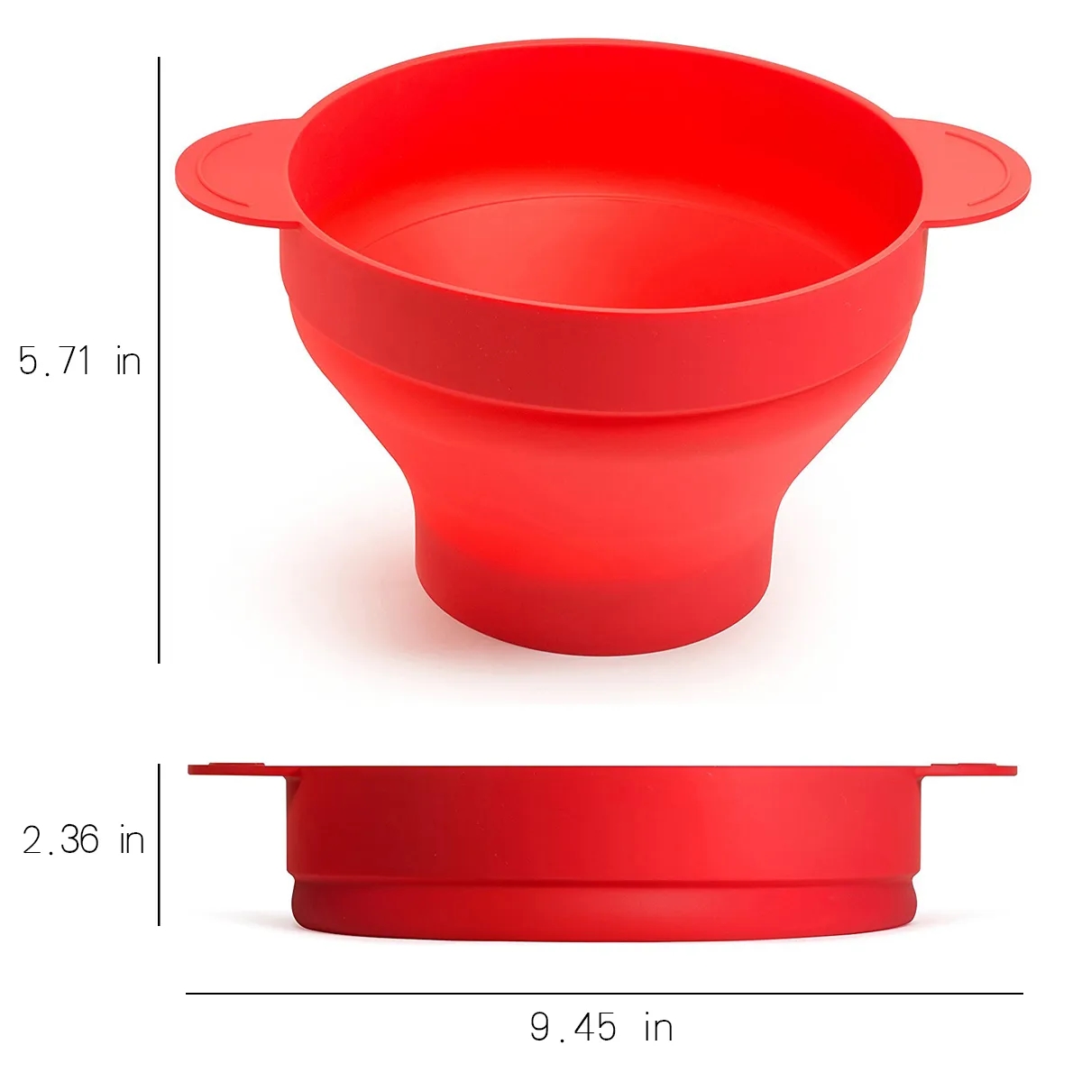 Microwave Popcorn Popper Maker Collapsible Bowl with Handles 5