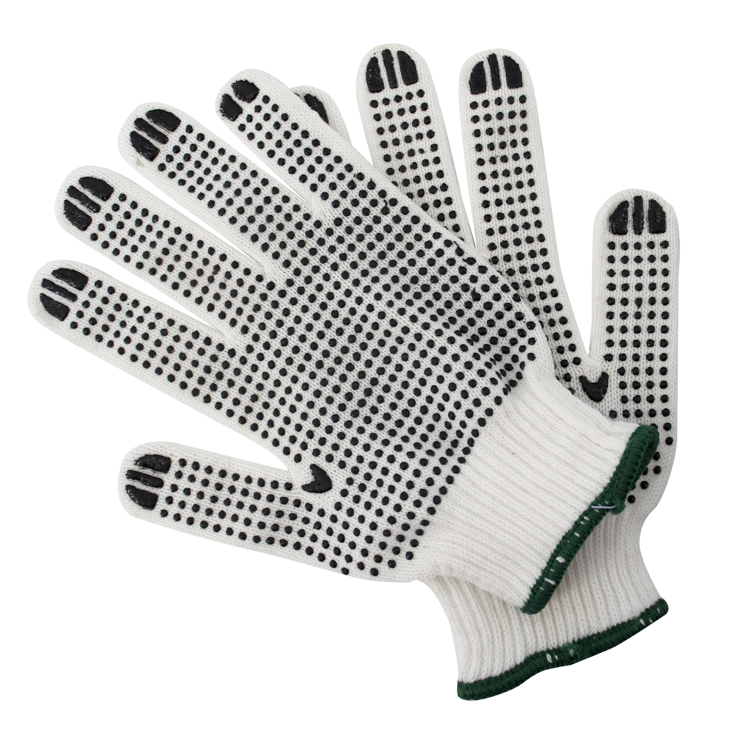 Cotton Work Gloves w/ Rubber Grip Dots 6
