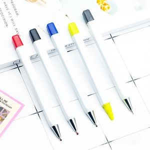 Elegant White Click Pen With Red Heart 3