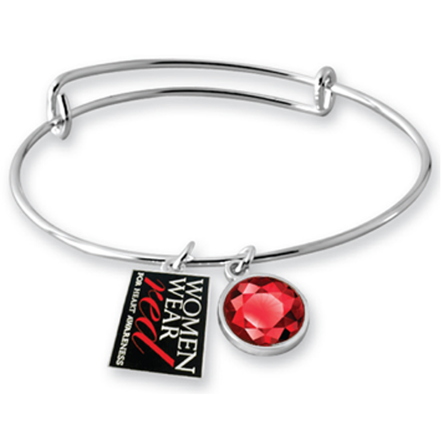 Adjustable Wire Bracelet With Two Charms 2