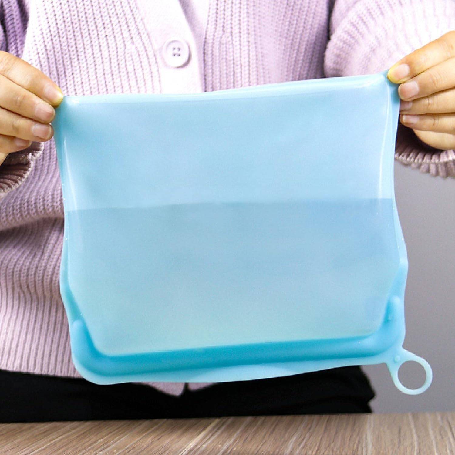 Wall-Mounted Reusable Silicone Storage Bags for Food 1000ML 5