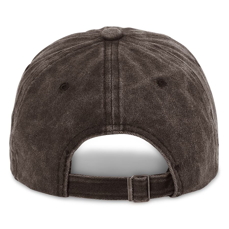 Stock Washed Cotton 6-Panel Baseball Cap w/ D-Ring Metal 41