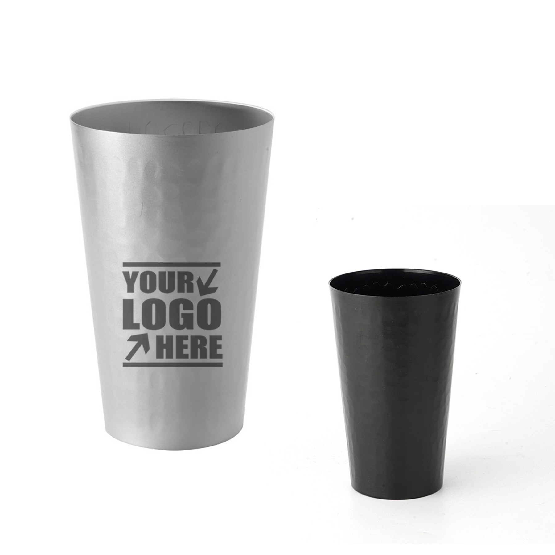 Aluminum Hammer Texture Cup Camping Beer Mug
