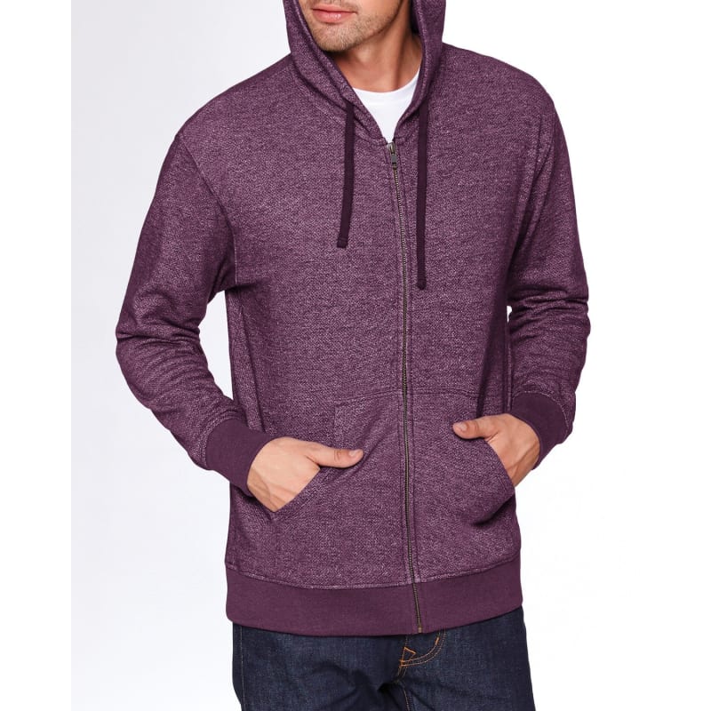 Next Level Apparel Adult Pacifica Denim Fleece Full-Zip Hooded Sweatshirt, custom hoodie or sweatshirt with logo imprint 10