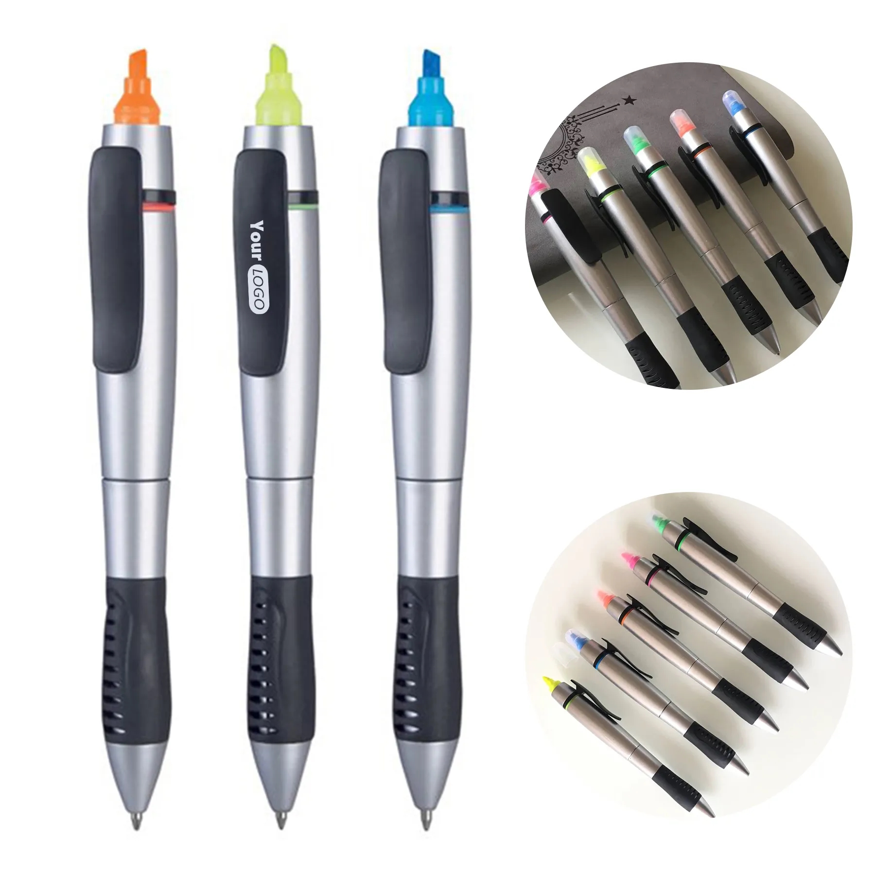 Highlighter With Ballpoint Pen Combo 7
