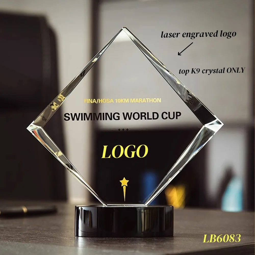 Engraved Crystal Trophy Award Custom 5