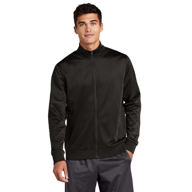 Sport-Tek Tricot Sleeve Stripe Track Jacket. 11