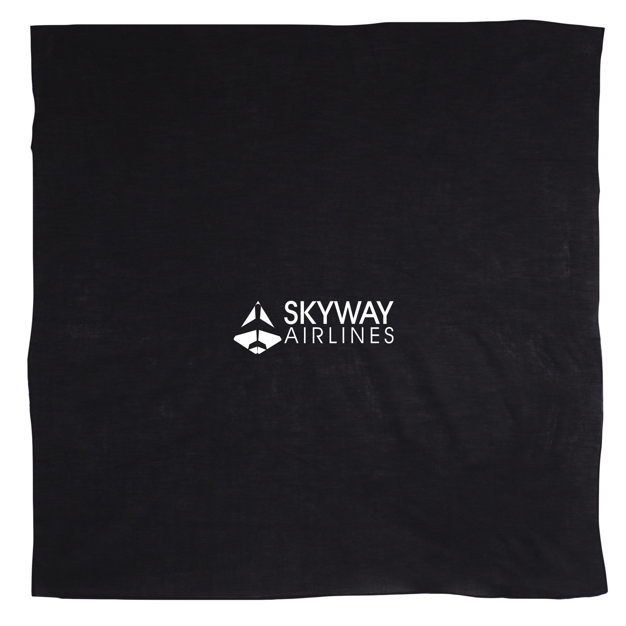 Solid Black 22" x 22" Cotton Bandana 3