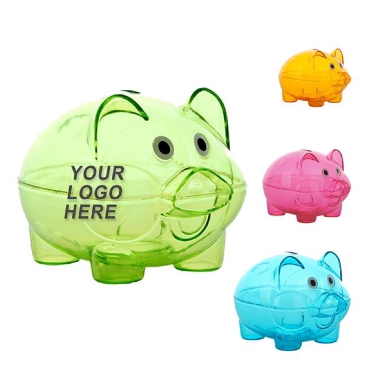 Mini Clear Piggy Coin Money Bank 3