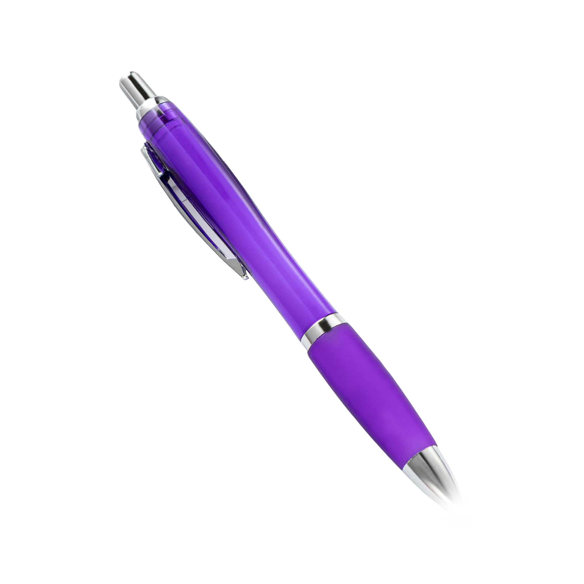Retractable Ballpoint Pen Translucent Barrel Design 19