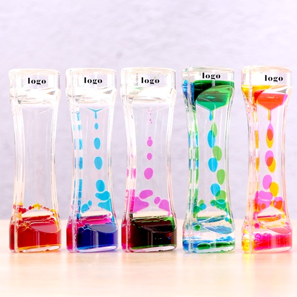 Dual Color Liquid Oil Hourglass 1