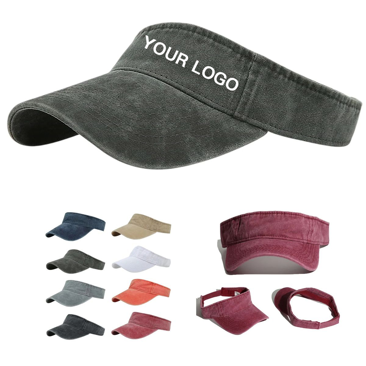 Breathable Cotton Visor Hat for Outdoor Activities 2