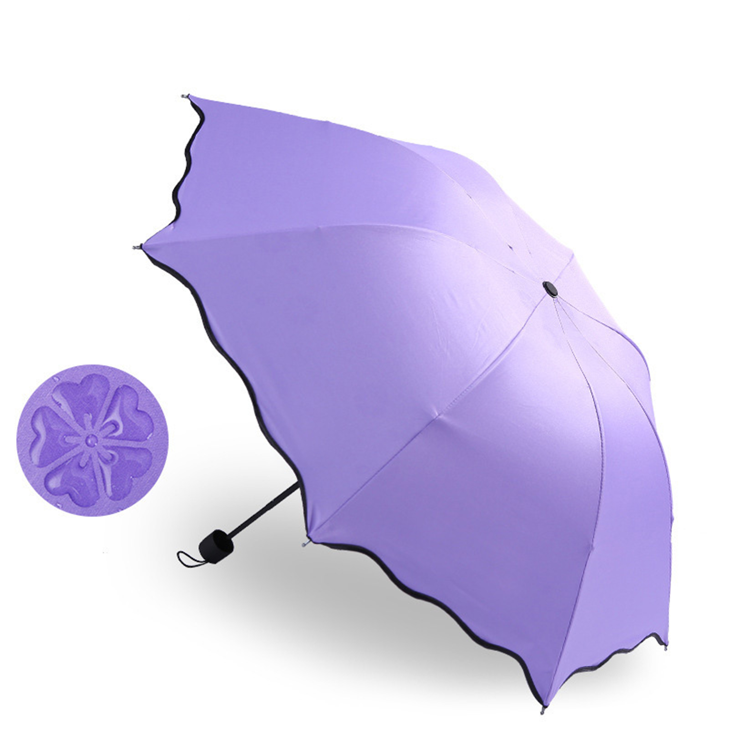 Blooming Material Travel Foldable Compact Umbrellas 9