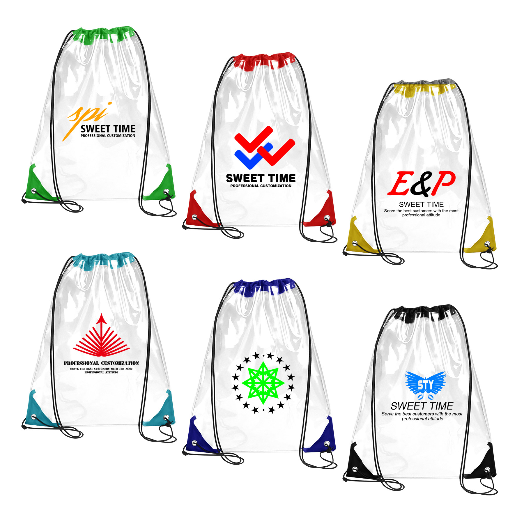 PVC Transparent Drawstring Bag 1