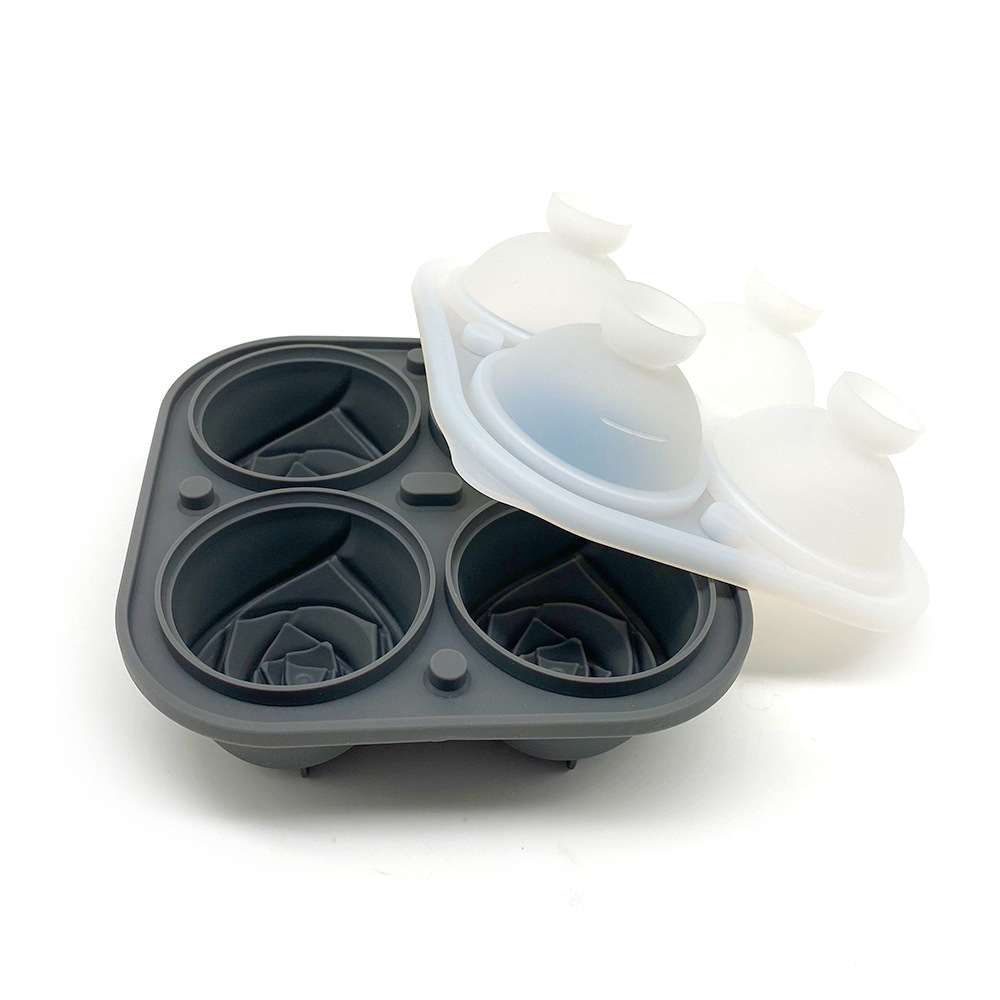 Rose Shaped Ice Cubes - Novelty Drink Tray For Chilled Drinks / Whiskey / Cocktails 1