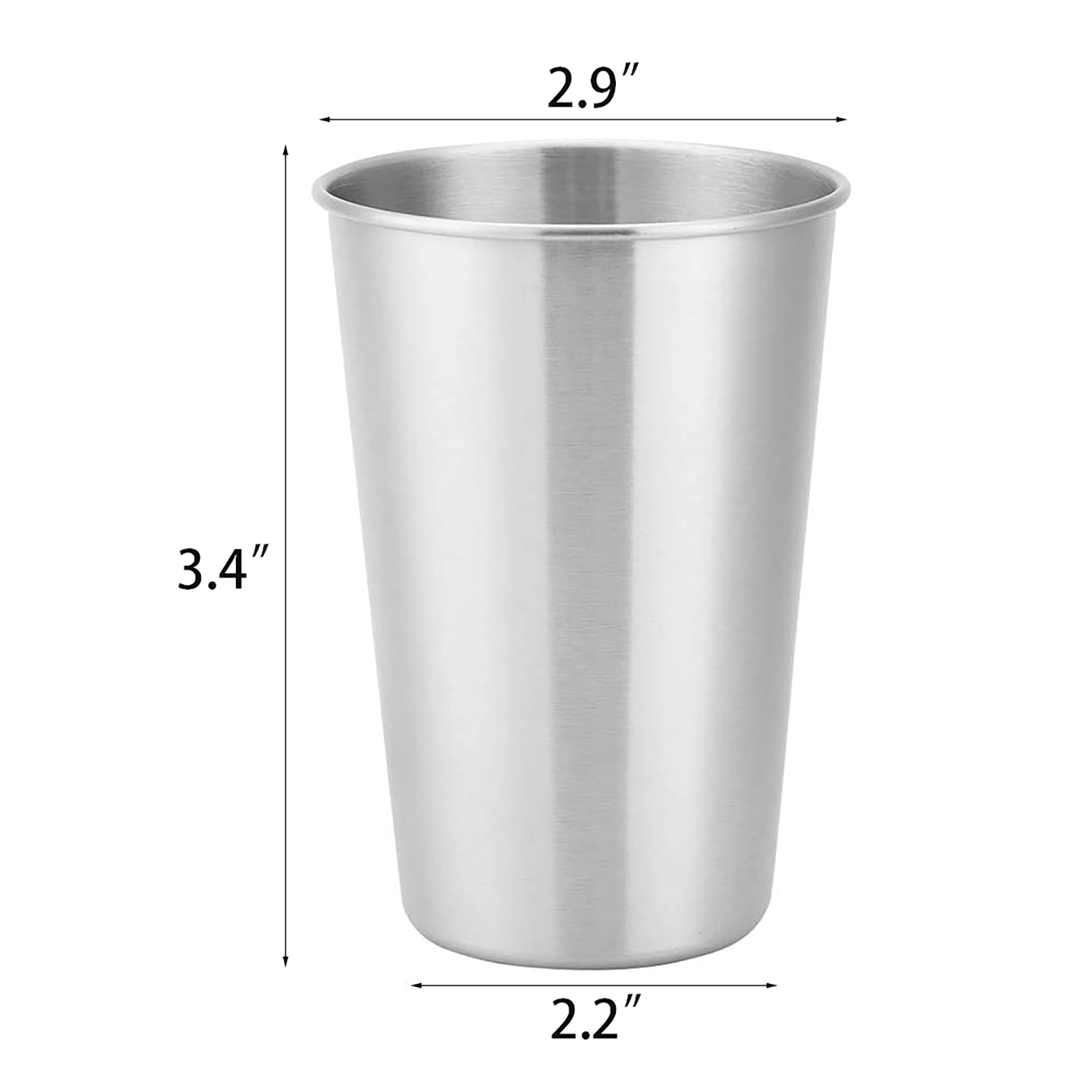 Stainless Steel Pint Cup 8 oz 3