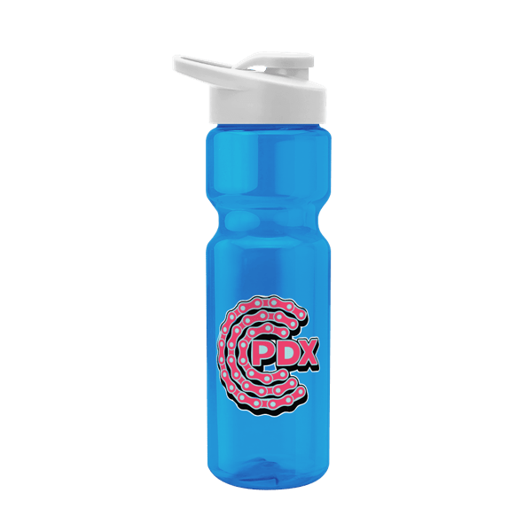 Blazer 28oz Transparent Bike Bottle w/Drink-thru Lid 2616