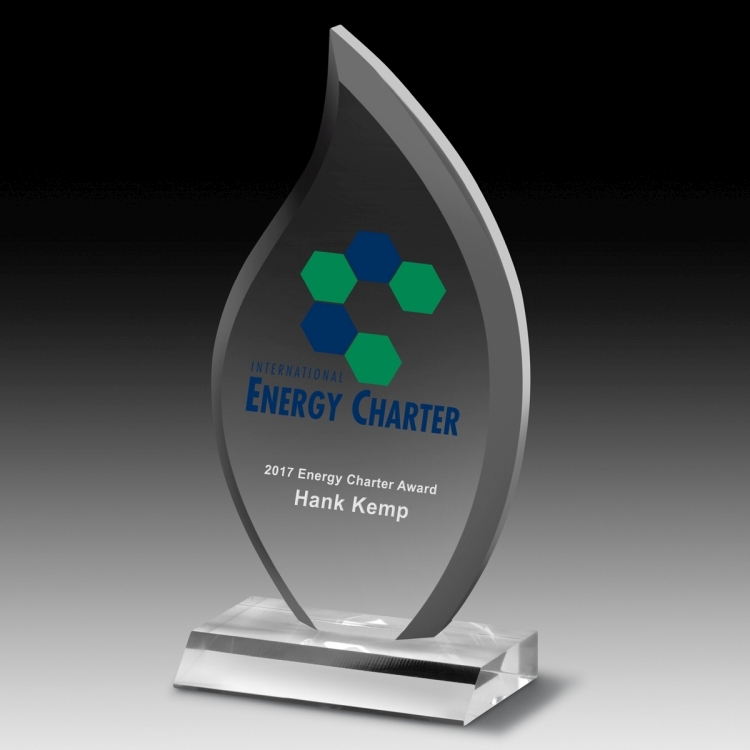 Multi-Faceted Acrylic Award (5" x 9 1/2" x 3/4") - 4 Color Process 8