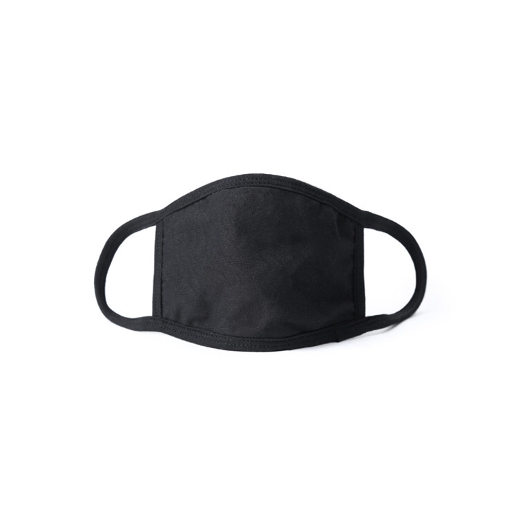 3-Ply Black Cotton Mask Blank (Sea Shipping) 2