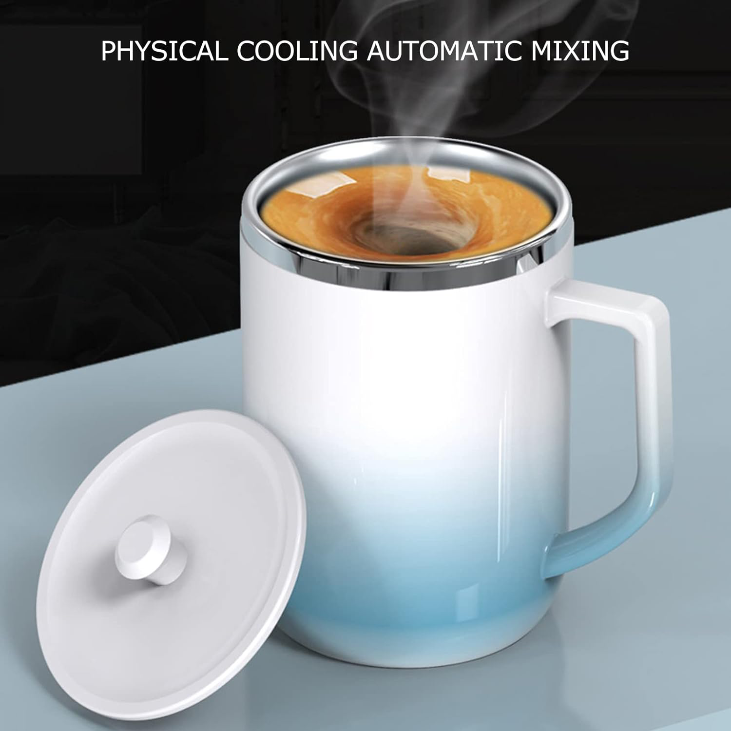 Temperature Differential Automatic Stirring Ceramic Mug 4