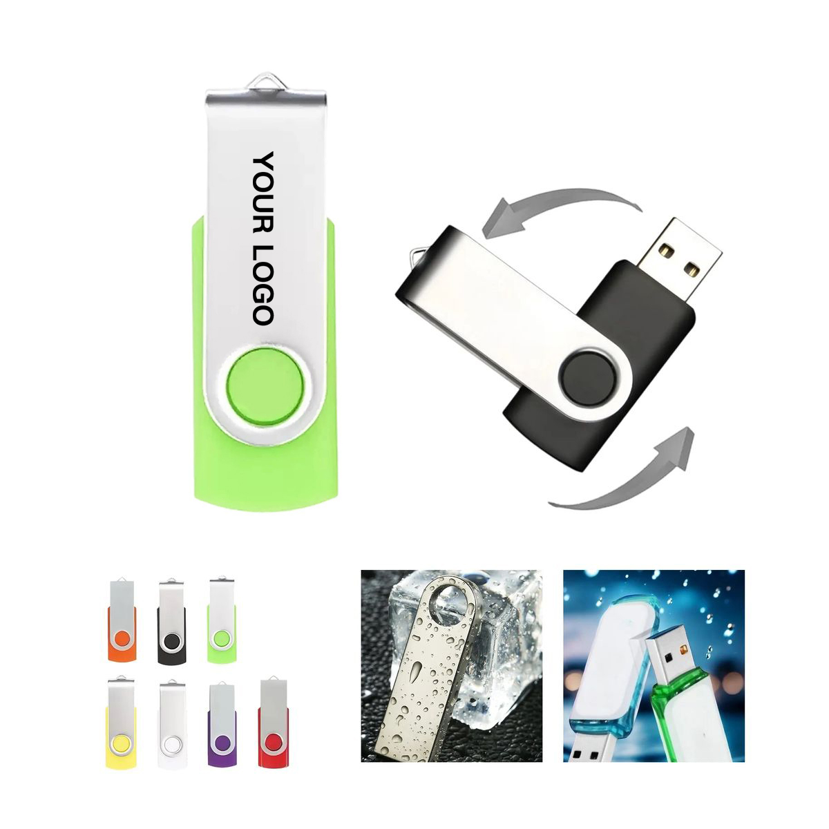 Stainless USB Flash Drive with 8GB Capacity 9