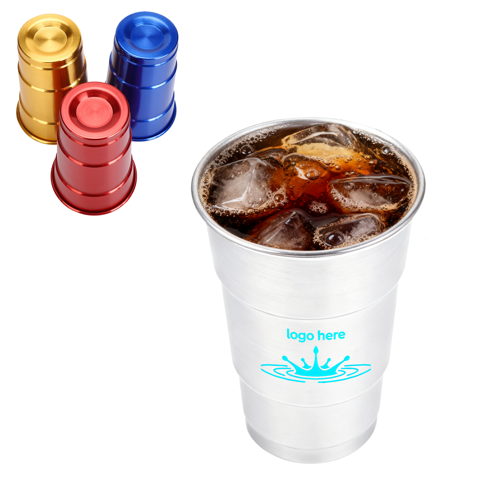 16oz Recyclable Metal Drinking Cup 1