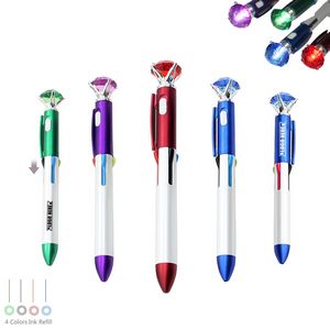 4 Colors Refills Pen With LED Diamond 1