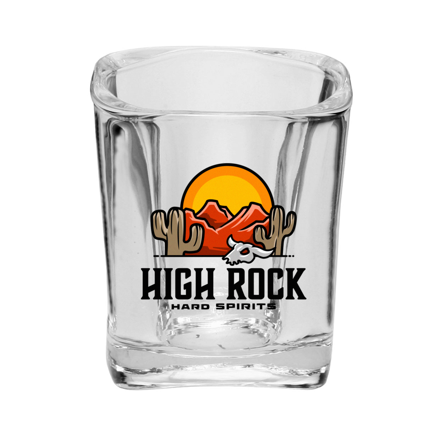 2 oz. Rounded Square Shot Glass (Full Color Imprint) 6
