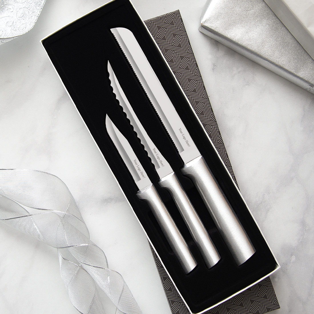 Sensational Serrations Gift Set w/Silver Handle 5