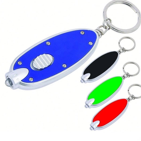 Custom Oval LED Flashlight Keychains 4