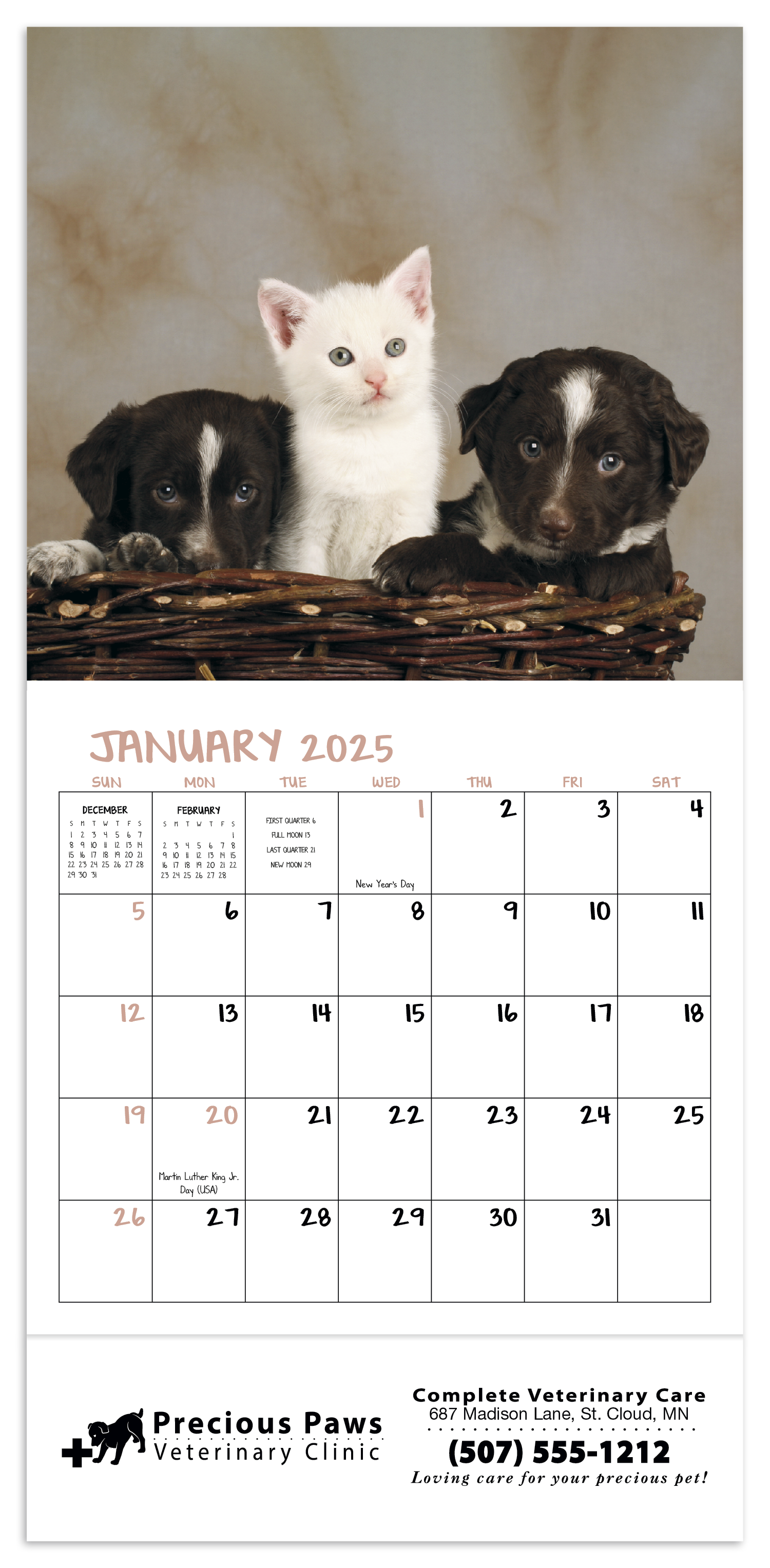 Good Value™ Puppies & Kittens - Mini Calendar 9