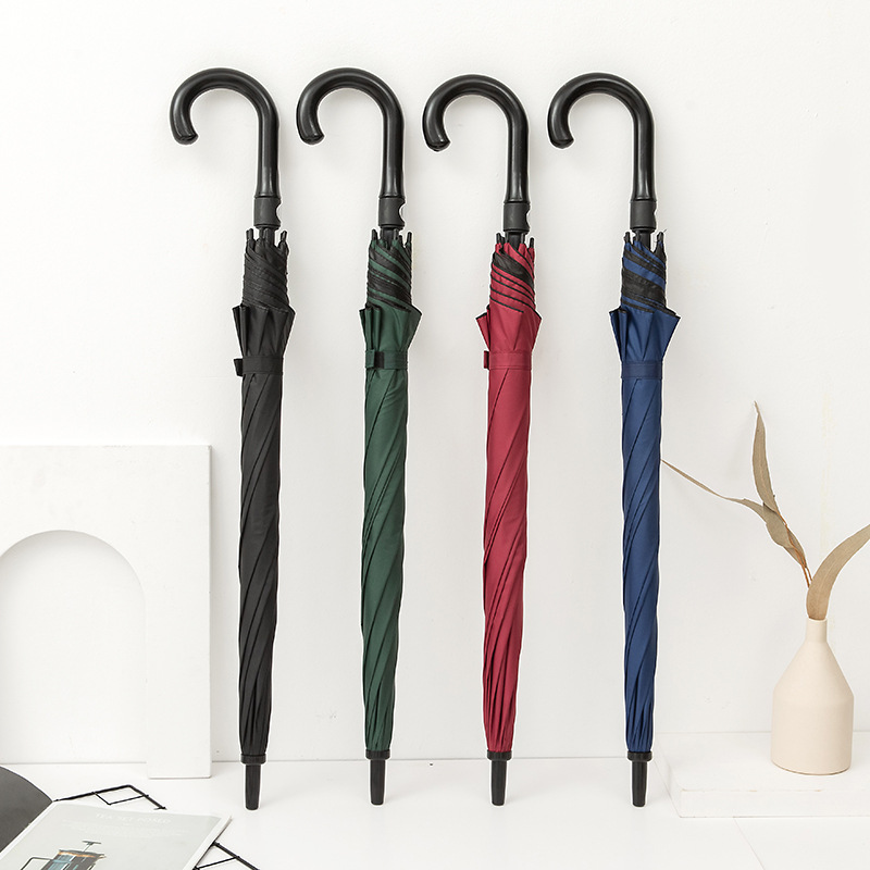Leather Handle Automatic umbrella 5