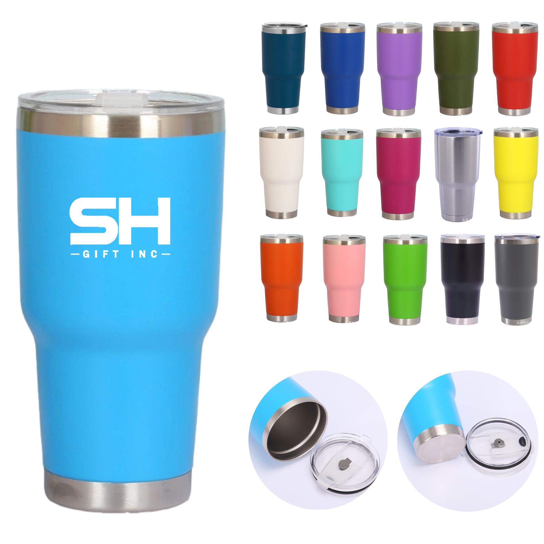 30oz Stainless Steel Double-wall Insulated Cup Tumbler 2